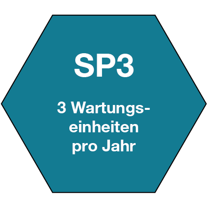3 Wartungseinheiten pro Jahr