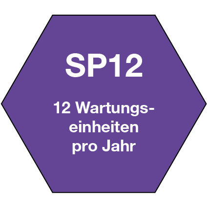12 Wartungseinheiten pro Jahr
