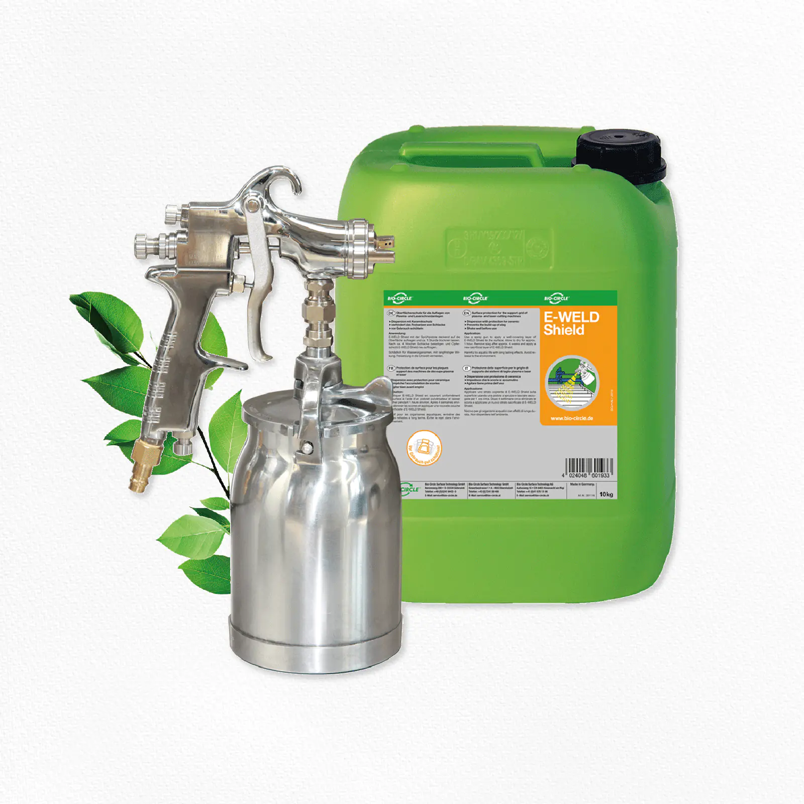 E-Weld_Shield_10l+Spruehpistole Produktbild E-WELD Shield 10l Kanister und Sprühpistole