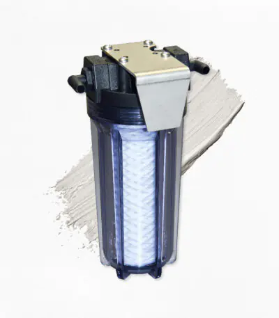 Produktbild Feinfiltergehäuse mit Anschl. u. Winkel, inkl. 200 µm Wickelkerzenfilter f. BC GT