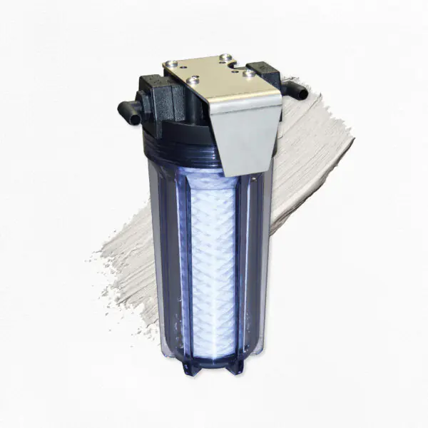 Produktbild Feinfiltergehäuse mit Anschl. u. Winkel, inkl. 200 µm Wickelkerzenfilter f. BC GT