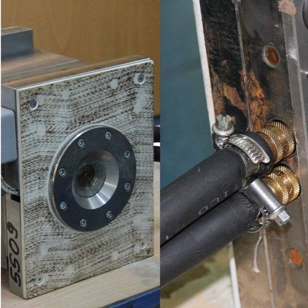 Spritzgussform mit Anschlüssen