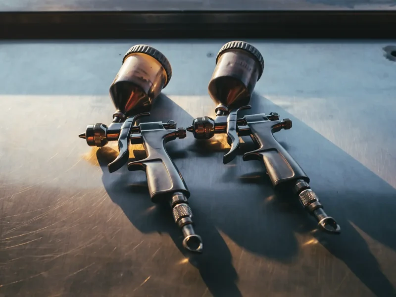 Lackierpistolen nach der Reinigung