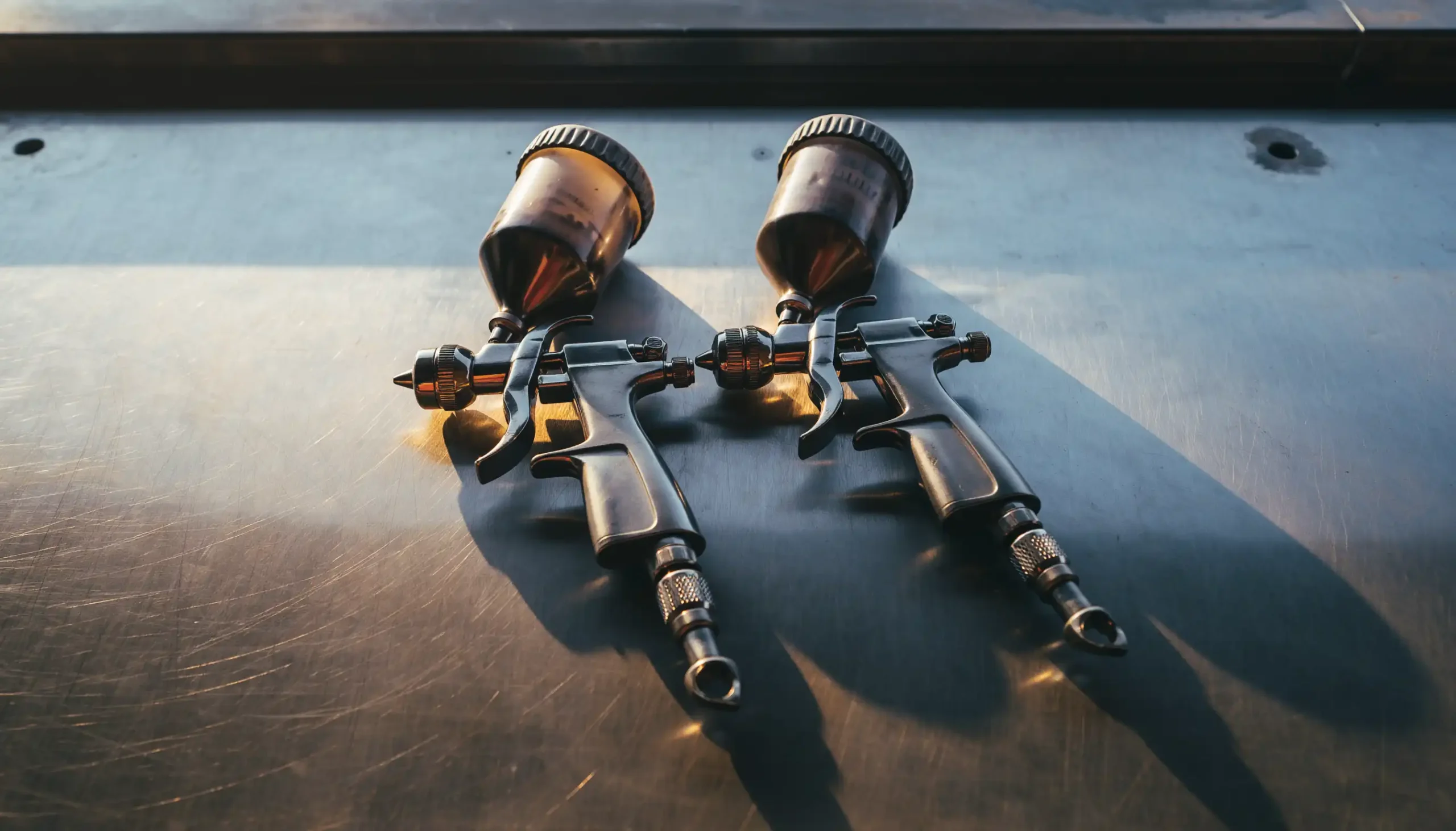 Lackierpistolen nach der Reinigung