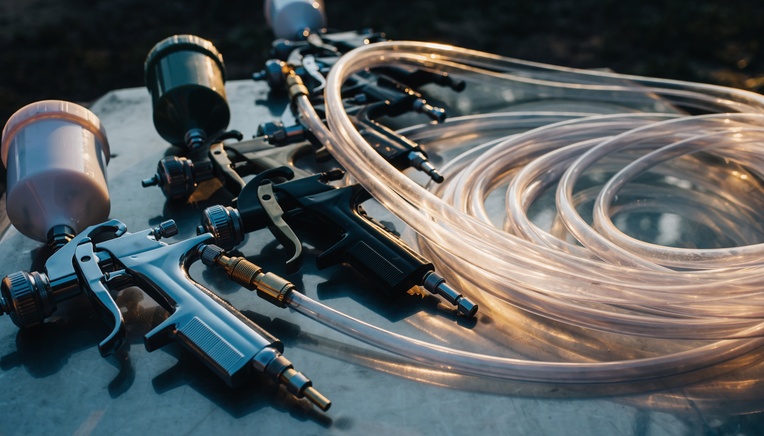 Lackierpistolen nach der Reinigung