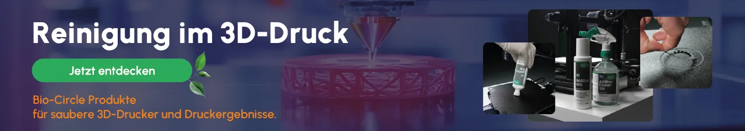 Banner für die Reinigung im 3D-Druck Banner für die Reinigung im 3D-Druck