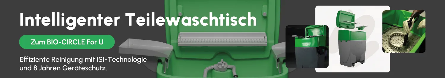 Banner für den Teilewaschtisch BIO-CIRCLE For U Banner für den Teilewaschtisch BIO-CIRCLE For U