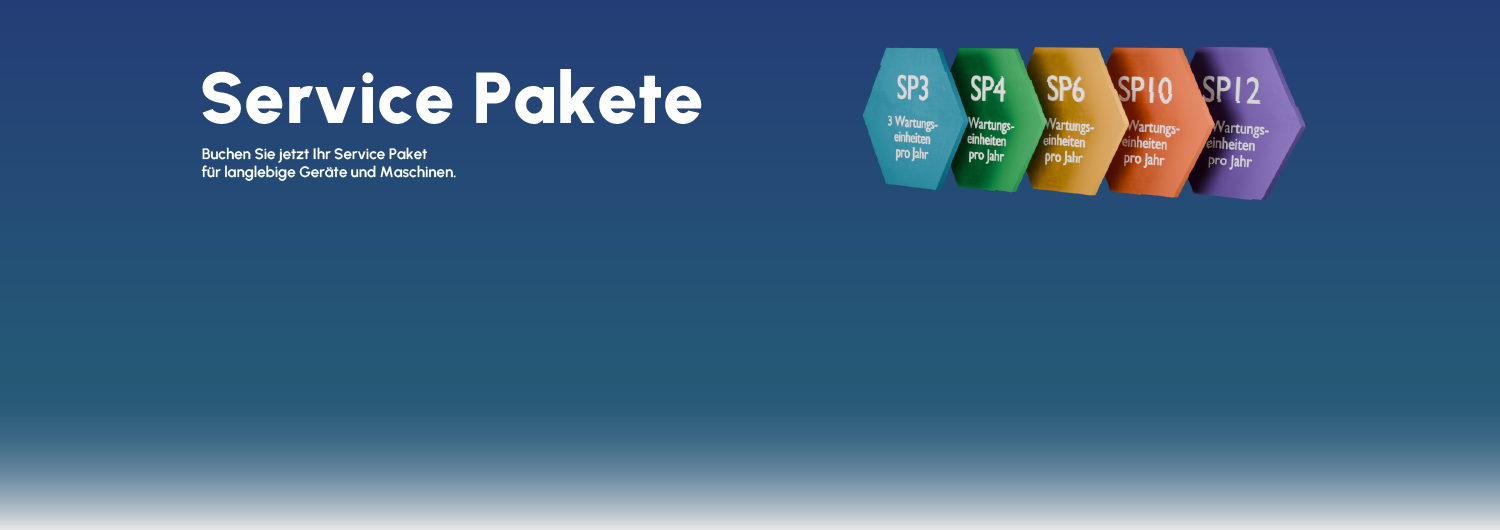Service Pakete Banner für die Service Pakete