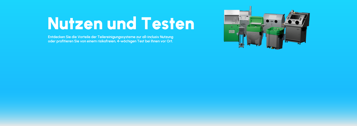 Nutzen und Testen Banner für Nutzen und Testen der Maschinen