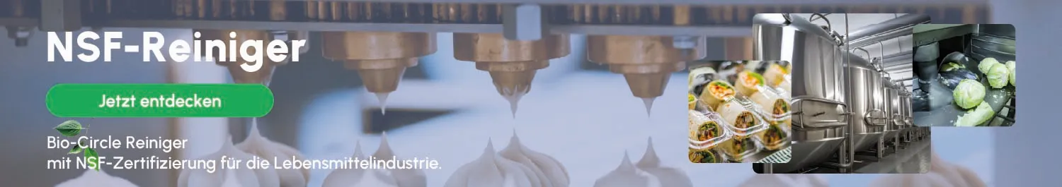 Reiniger mit NSF-Zertifizierung Banner für die NSF-A1-Reiniger