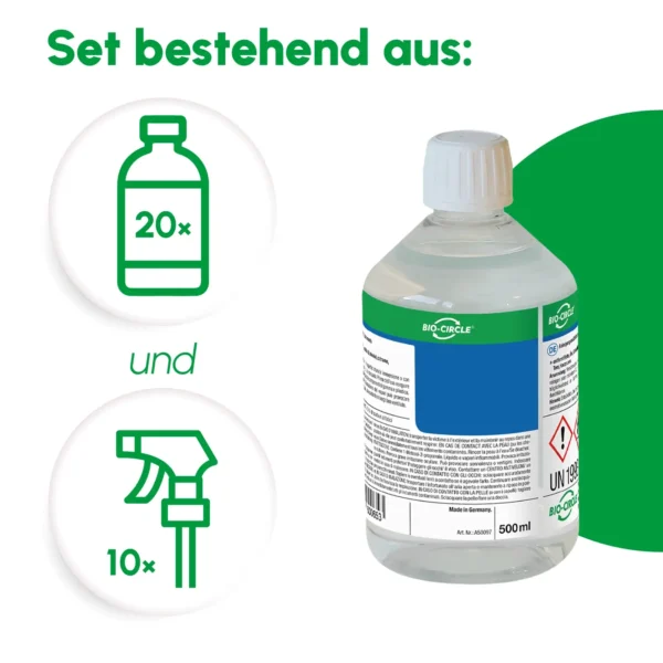 Icon für Gebindegrößenauswahl 20x 500ml und 10x Sprühkopf