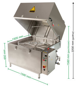 Heißwasser-Teilewaschmaschine 1200